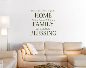 Home Family Blessing Quotes Wall Decal Family Vinyl Art Stickers